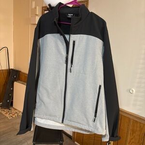 Men's Black and Gray Lightweight Jacket NWOT